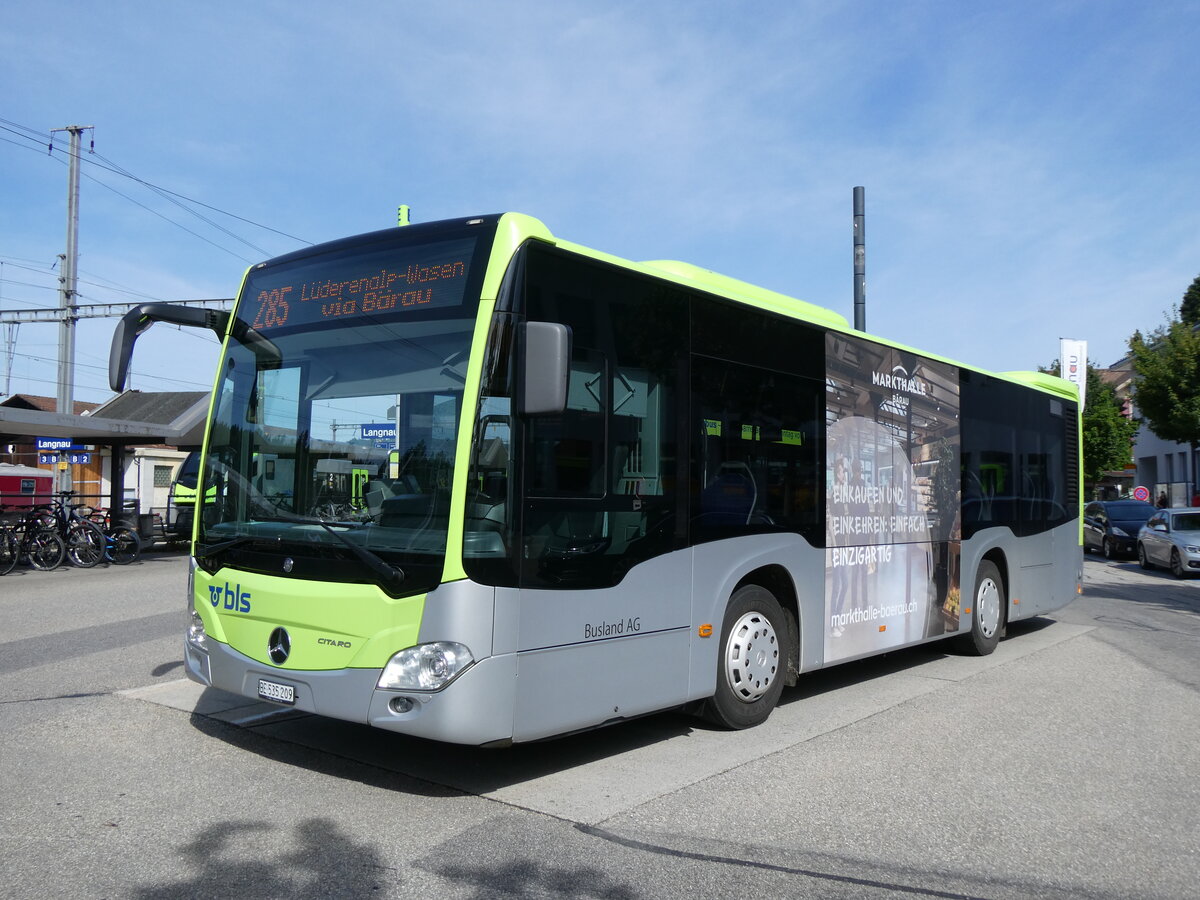 (276'171) - Busland, Burgdorf - Nr. 209/BE 535'209 - Mercedes am 1. Juni 2025 beim Bahnhof Langnau