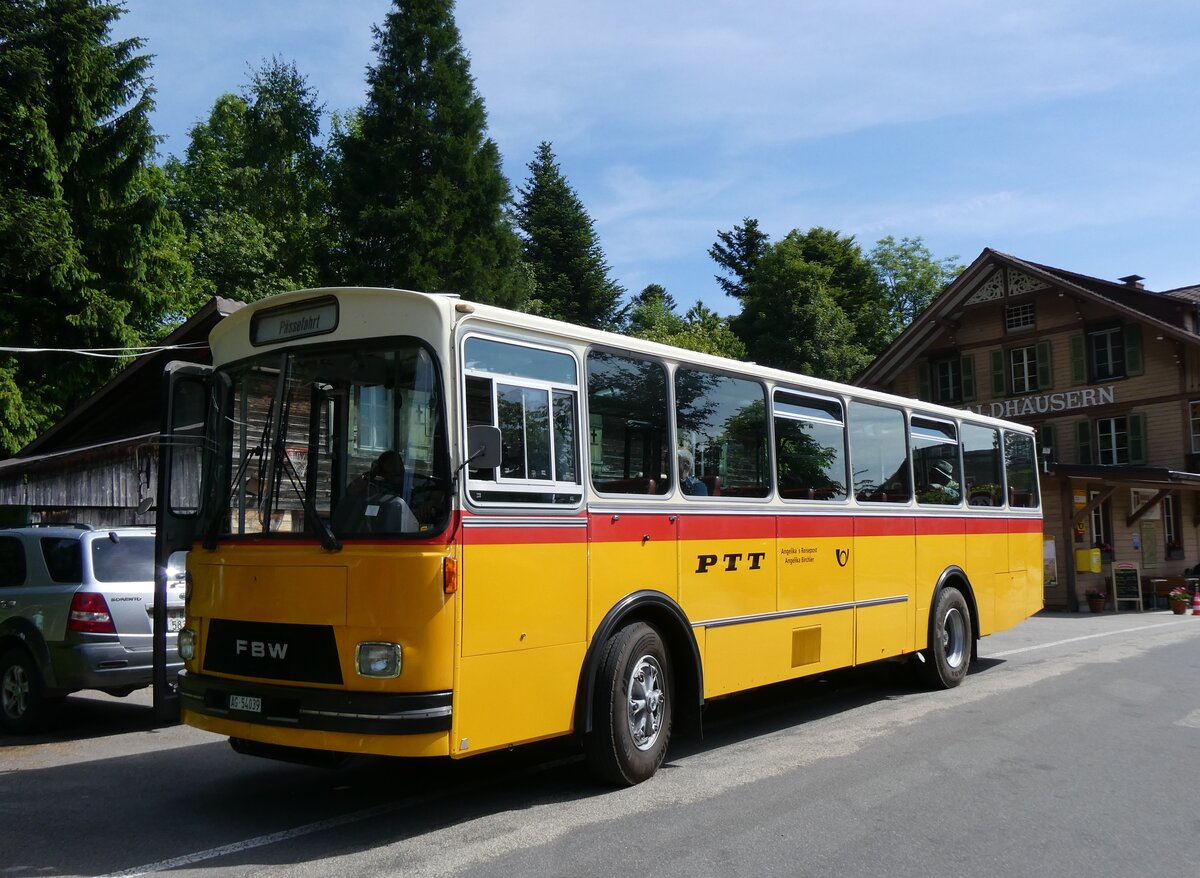 (276'178) - Birchler, Remetschwil - AG 54'039 - FBW/T�scher (ex Gerber, Winkel; ex Eggenberger, M�riken; ex Tanner, Bubendorf; ex P 24'803) am 1. Juni 2025 in Waldh�usern, Kurhaus