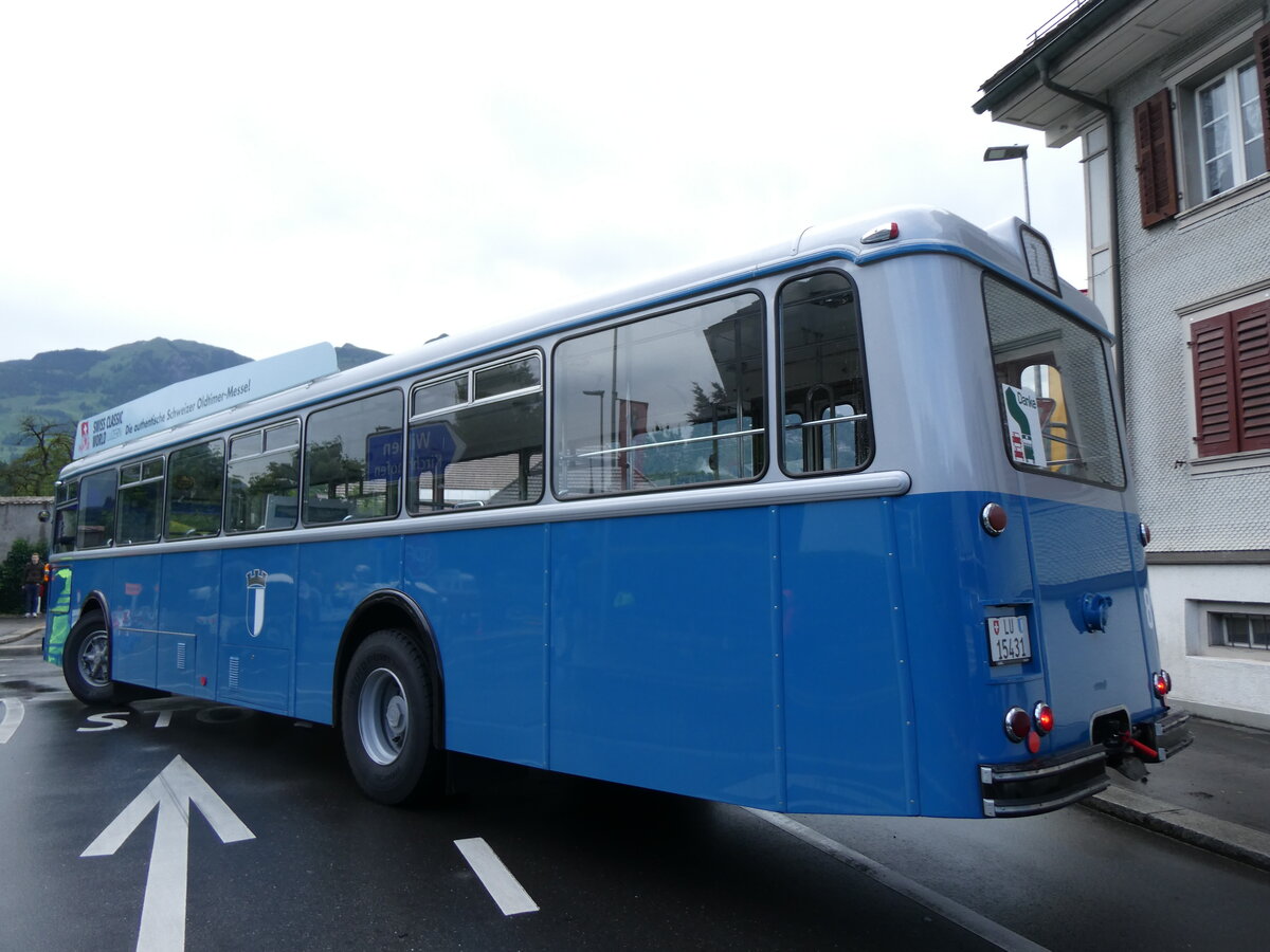 (276'381) - VBL Luzern (vbl-historic) - Nr. 81/LU 15'431 - FBW/Hess am 7. Juni 2025 in Sarnen, OiO