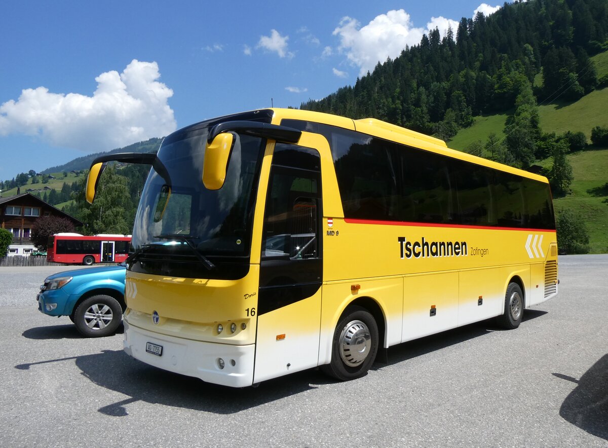 (277'180) - Tschannen, Zofingen - Nr. 16/AG 7755 - Temsa am 21. Juni 2025 in Lenk, Metschbahnen