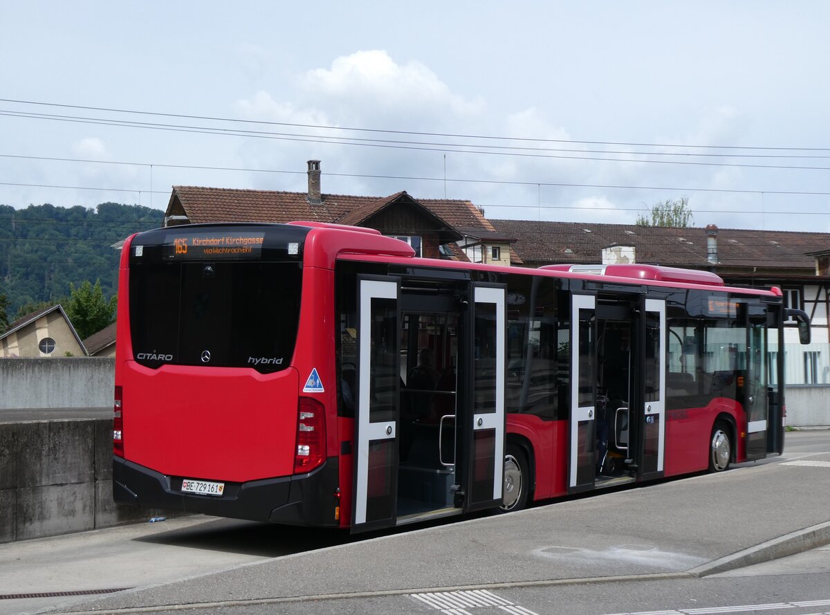 (277'260) - Bernmobil, Bern - Nr. 161/BE 729'161 - Mercedes am 27. Juni 2025 beim Bahnhof M�nsingen