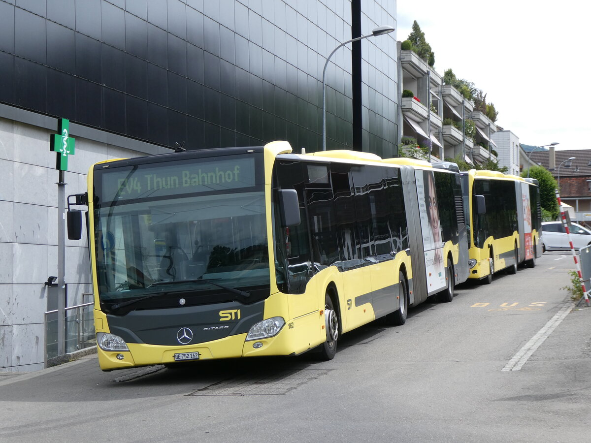 (277'266) - STI Thun - Nr. 162/BE 752'162 - Mercedes am 27. Juni 2025 beim Bahnhof M�nsingen