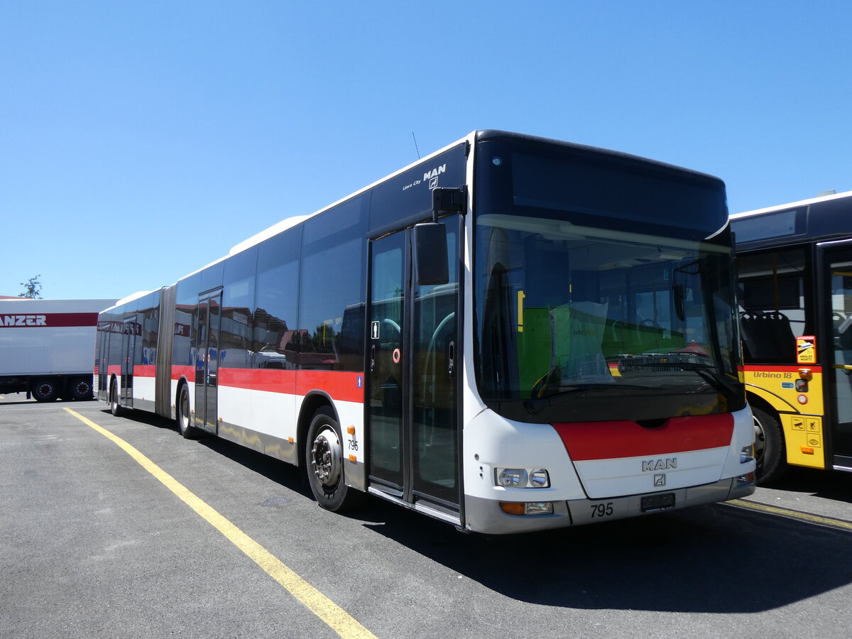 (277'306) - VBZ Z�rich - Nr. 795 - MAN (ex St. Gallerbus, St. Gallen Nr. 286) am 28. Juni 2025 in Kerzers, Interbus
