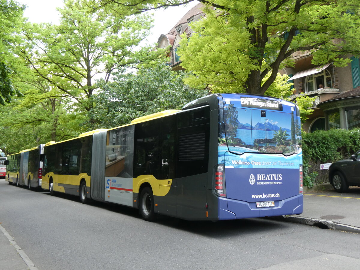 (277'353) - STI Thun - Nr. 717/BE 904'717 - Mercedes am 30. Juni 2025 beim Bahnhof Thun (Kante X)
