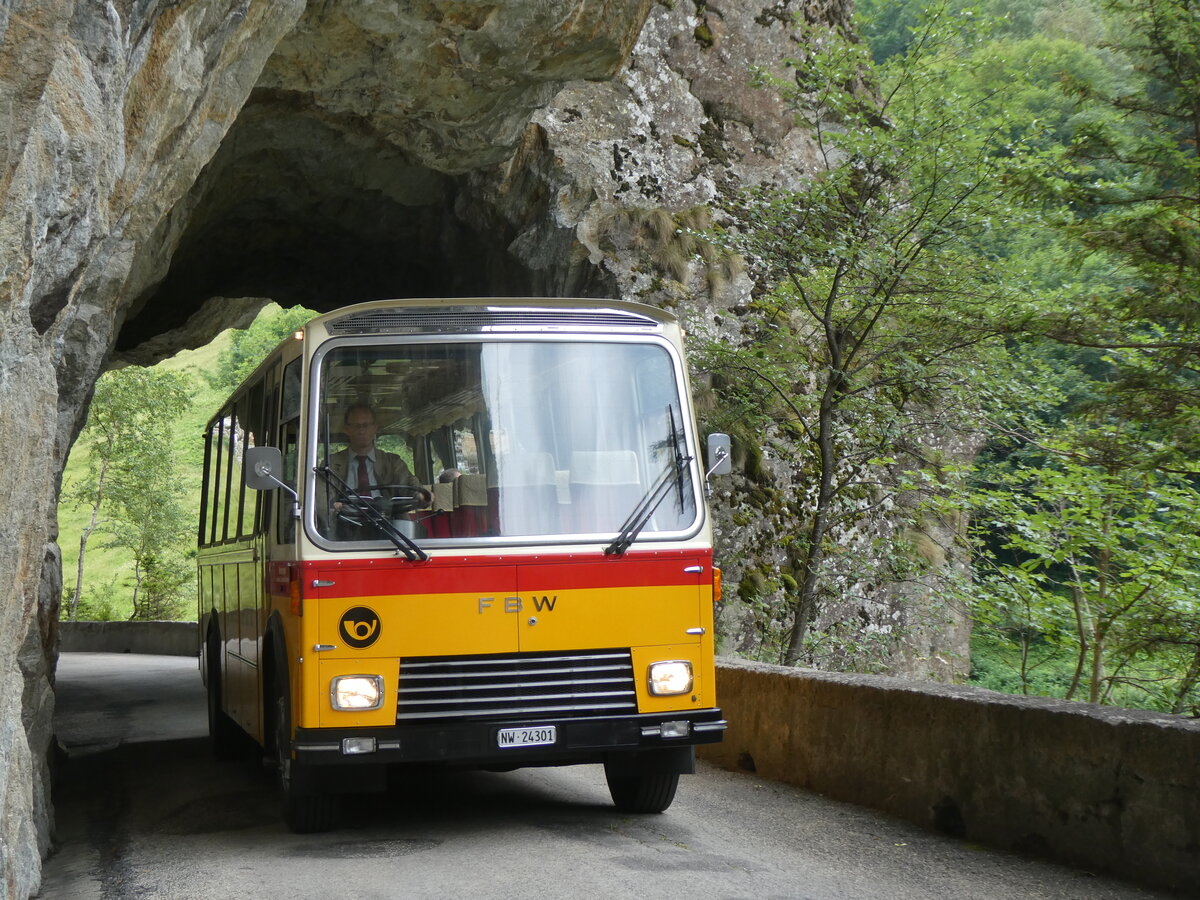 (277'467) - Lambach, Gommiswald - NW 24'301 - FBW/Eggli (ex Tanner+Lambach, Reigoldswil; ex Lambach, Rieden; ex Meier, Gr�t; ex AVG Grindelwald Nr. 13; ex P 24'182) am 1. Juli 2025 auf der alten Grimselstrasse