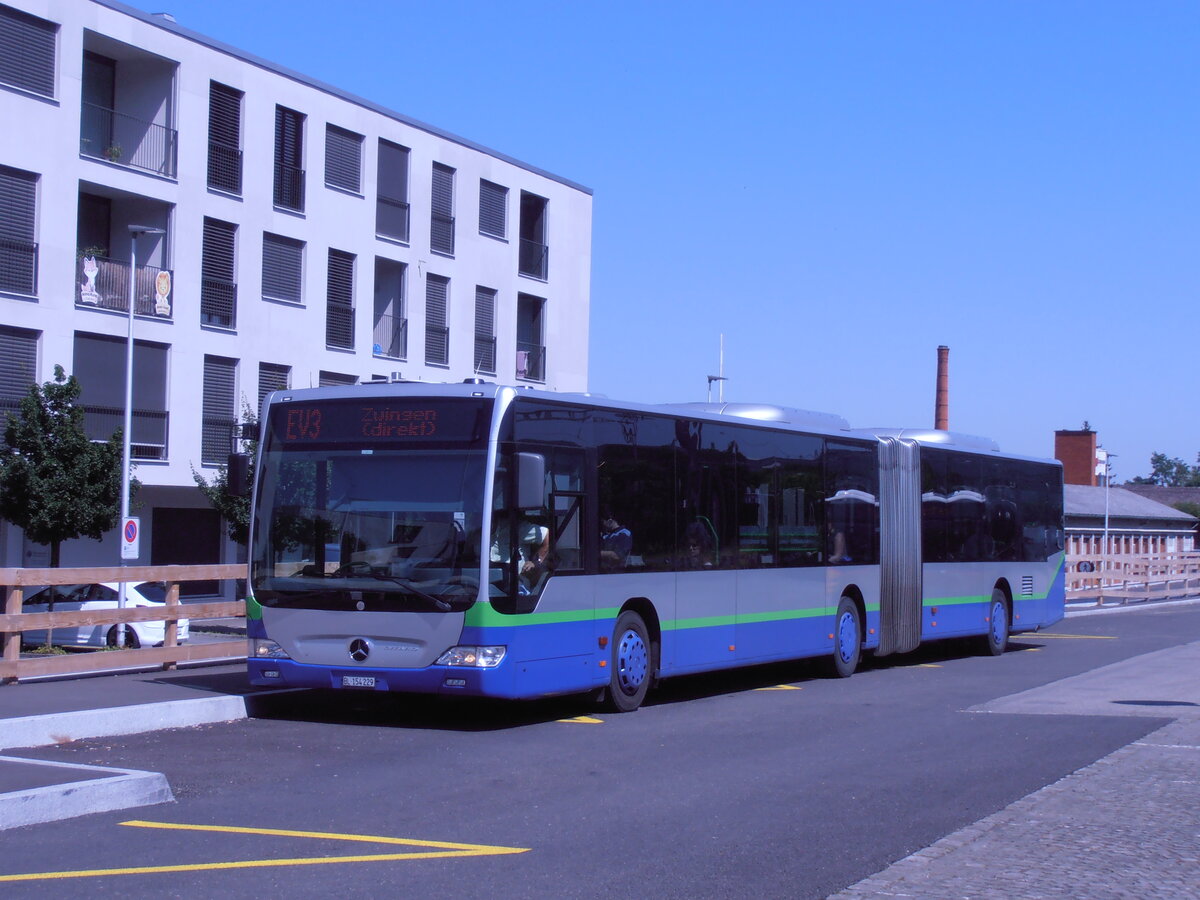 (277'767) - PostAuto Nordschweiz - BL 154'229/PID 12'420 - Mercedes (ex TPL Lugano Nr. 404) am 11. Juli 2025 beim Bahnhof Aesch