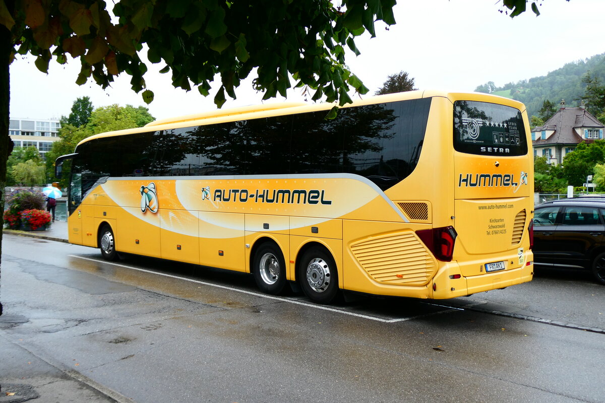 (278'465) - Aus Deutschland: Hummel, Kirchzarten - FR-AN 1 - Setra am 28. August 2025 bei der Schiffl�ndte Thun