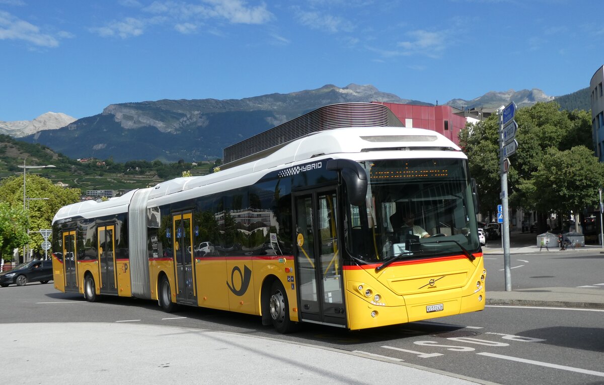 (278'518) - PoatAuto Wallis - VS 531'436/PID 11'746 - Volvo (ex Nr. 54) am 5. August 2025 beim Bahnhof Sion