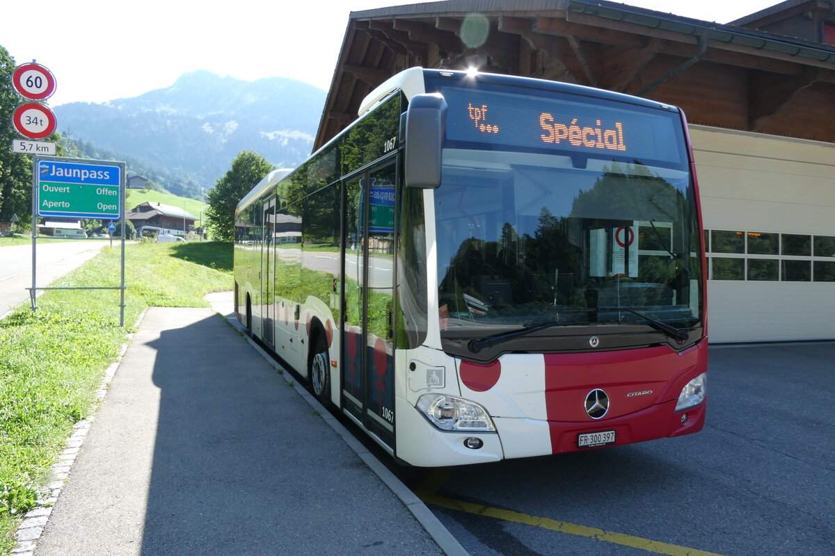 (278'594) - TPF Fribourg - Nr. 1067/FR 300'397 - Mercedes am 7. August 2025 in Jaun, Bergbahnen