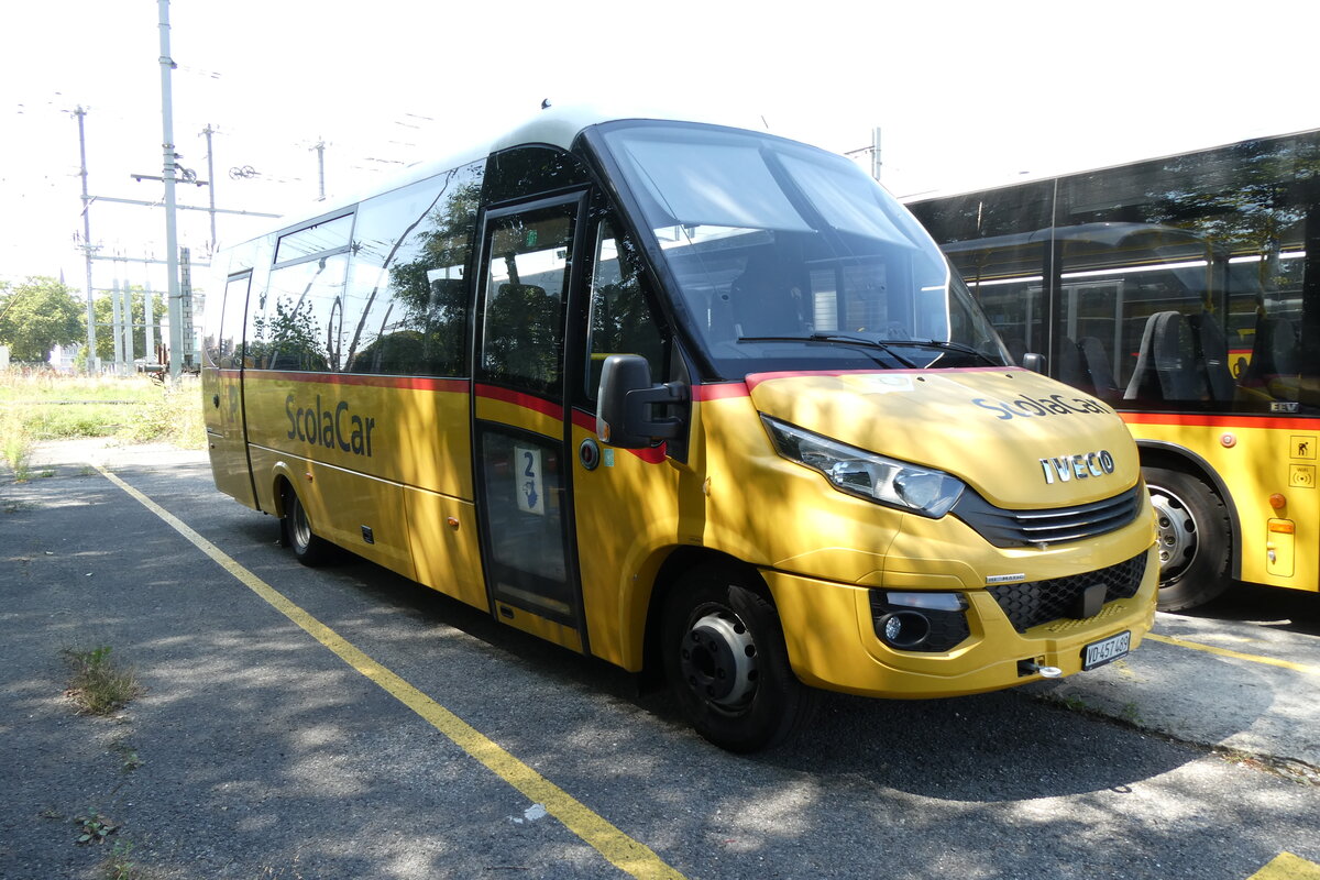 (278'724) - CarPostal Ouest - VD 457'489/PID 11'317 - Iveco/Rosero am 9. August 2025 in Yverdon, Garage