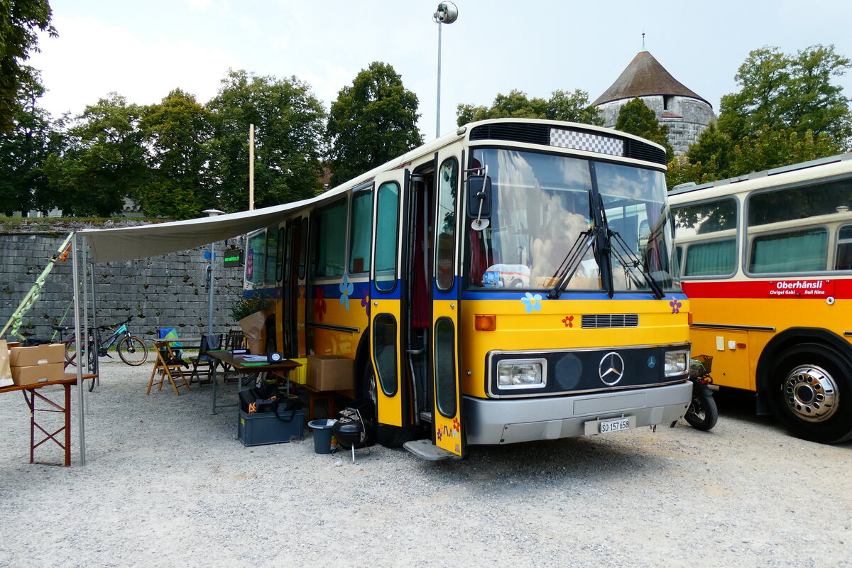 (279'100) - Schoch, Solothurn - SO 157'658 - Mercedes/T�scher (ex Reinhart, Selzach; ex Gessinger, Bad Ragaz) am 16. August 2025 in Solothurn, Baseltor