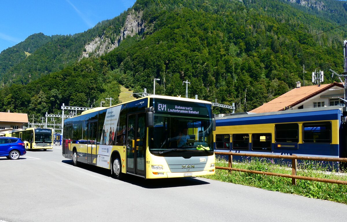 (279'353) - STI Thun - Nr. 153/BE 801'153 - MAN am 25. August 2025 beim Bahnhof Zweil�tschinen