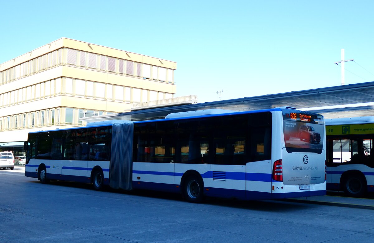 (279'382) - ZVB Zug - Nr. 27/ZG 88'027 - Mercedes am 26. August 2025 beim Bahnhof Baar
