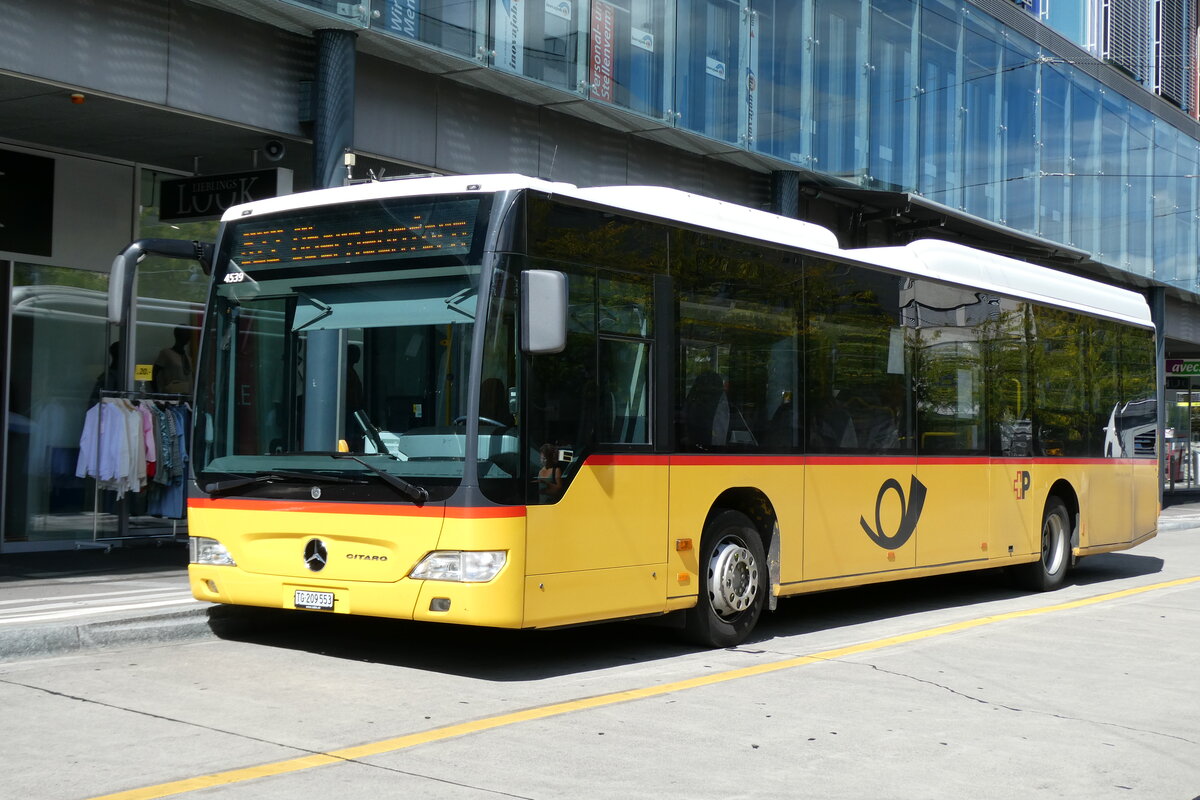(279'550) - Rattin, Schlatt - TG 209'553/PID 4539 - Mercedes (ex Harz, D-Saarbr�cken; ex PostAuto Bern; ex AVG Meiringen Nr. 71) am 29. August 2025 beim Bahnhof Frauenfeld