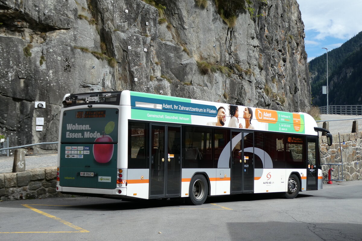 (279'838) - AAGU Altdorf - Nr. 10/UR 9141 - Hess am 3. September 2025 beim Bahnhof G�schenen
