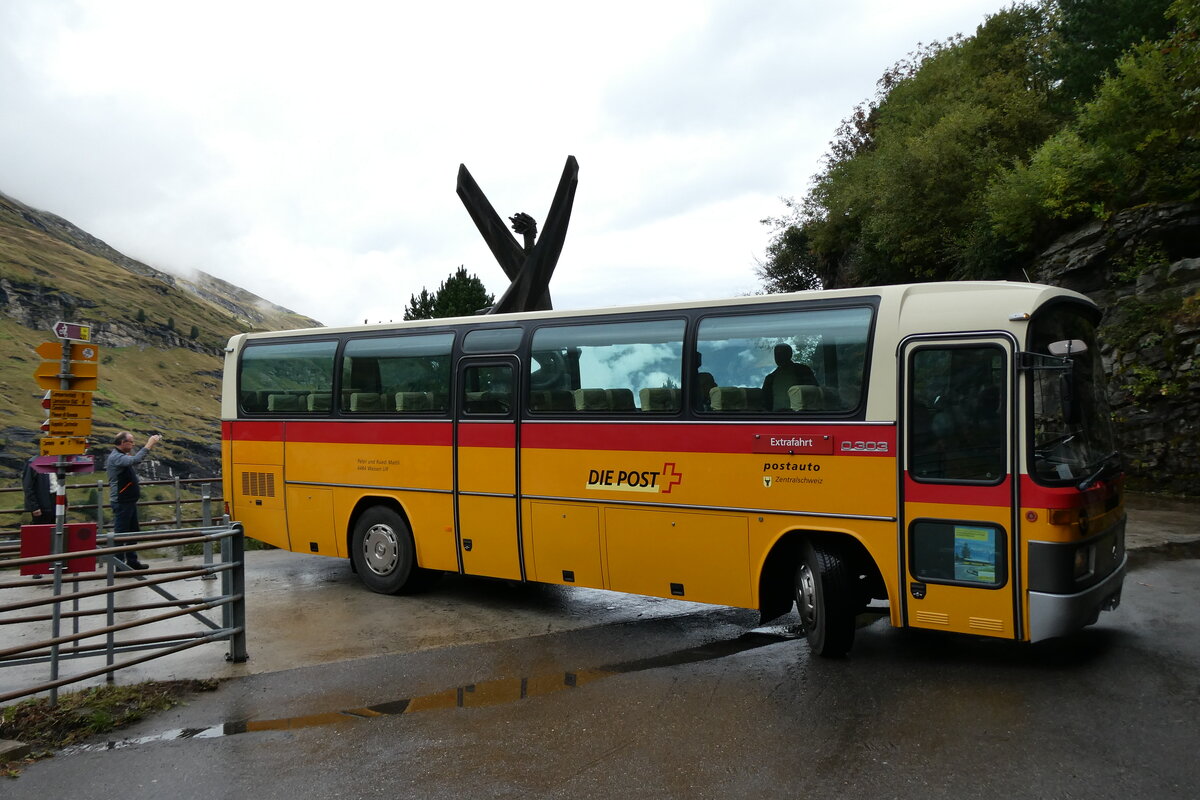 (280'127) - Buzzi, Bern - BE 910'789 - Mercedes (ex Mattli, Wassen/PID 2295) am 9. September 2025 in Zervreila, Stausee