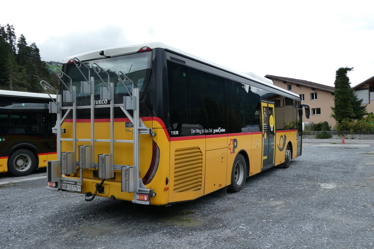(280'210) - PostAuto Graub�nden - GR 11'775/PID 11'638 - Iveco (ex Nr. 22; ex Nr. 6; ex Fontana, Ilanz) am 9. September 2025 in Schluein, Garage