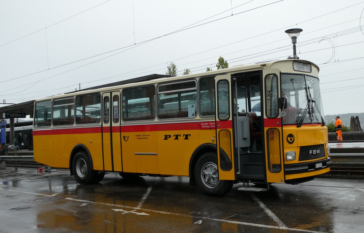 (280'708) - Birchler, Remetschwil - AG 54'039 - FBW/T�scher (ex Gerber, Winkel; ex Eggenberger, M�riken; ex Tanner, Bubendorf; ex P 24'803) am 27. September 2025 beim Bahnhof W�denswil