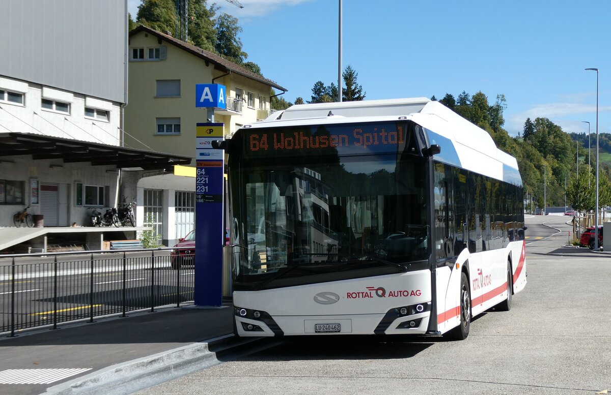 (280'976) - ARAG Ruswil - Nr. 54/LU 240'462 - eSolaris am 4. Oktober 2025 beim Bahnhof Wolhusen