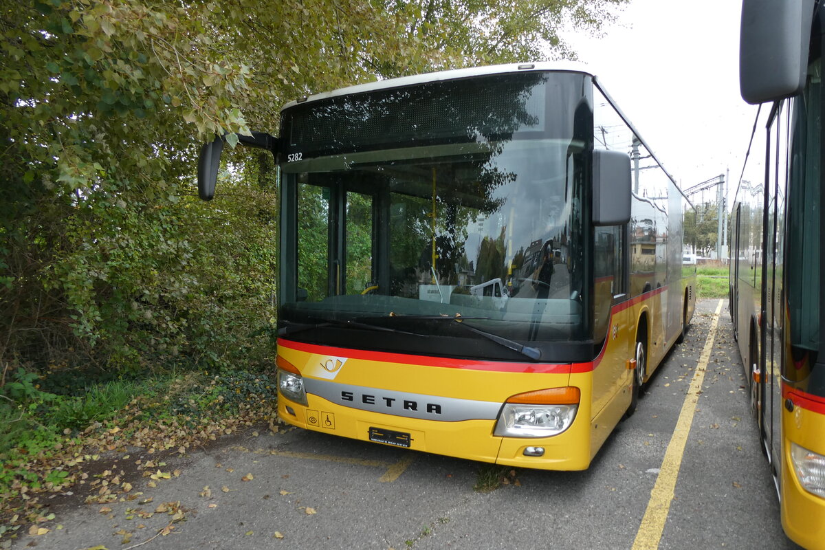 (281'215) - CarPostal Ouest - PID 5282 - Setra (ex JU 59'239; ex Nr. 23) am 11. Oktober 2025 in Yverdon, Garage