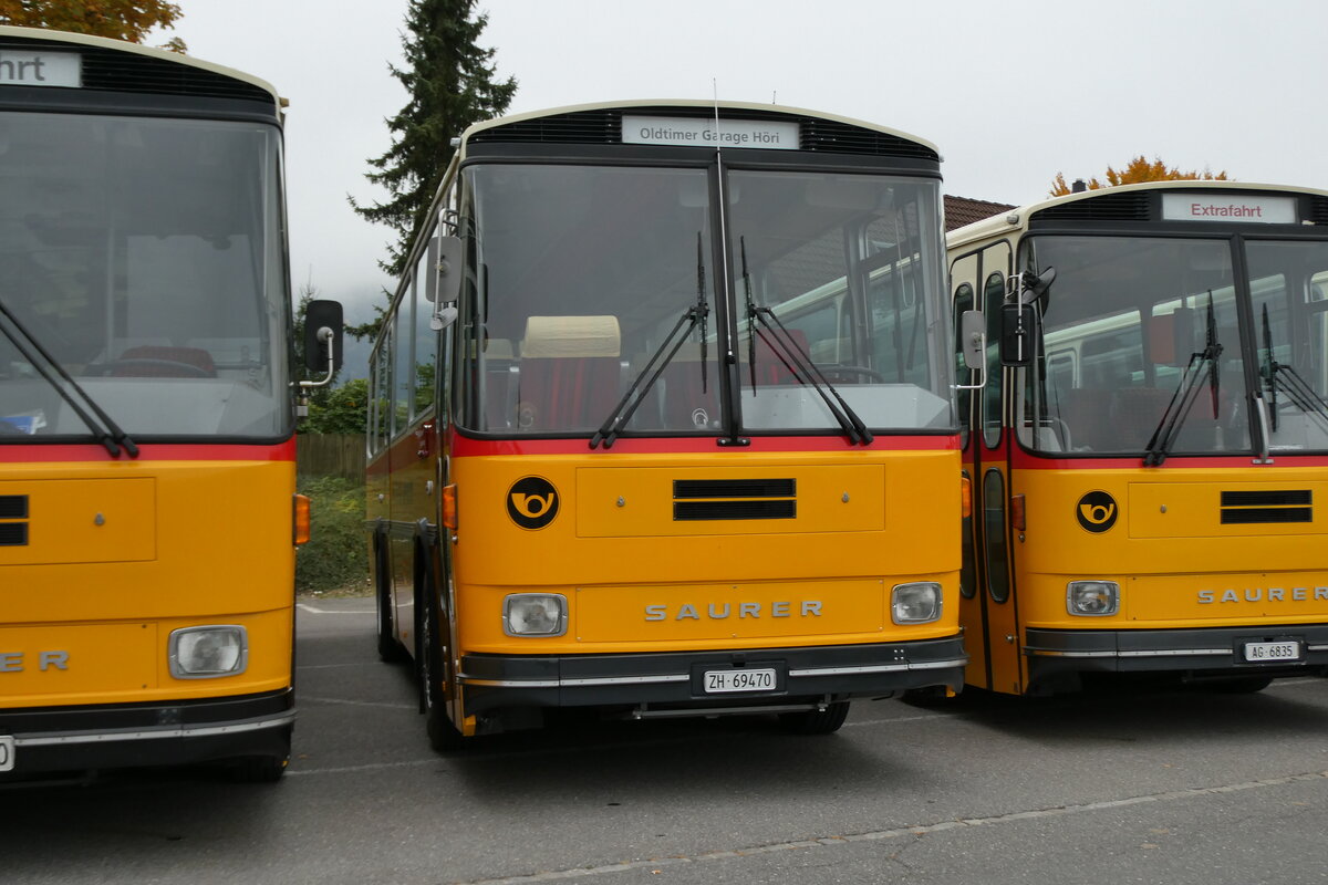 (281'344) - Oldtimer Garage, H�ri - ZH 69'470 - Saurer/R&J (ex Breu, Berneck; ex Matt, FL-Mauren Nr. 19; ex P 24'356) am 12. Oktober 2025 in Schwarzenberg, R�ssli