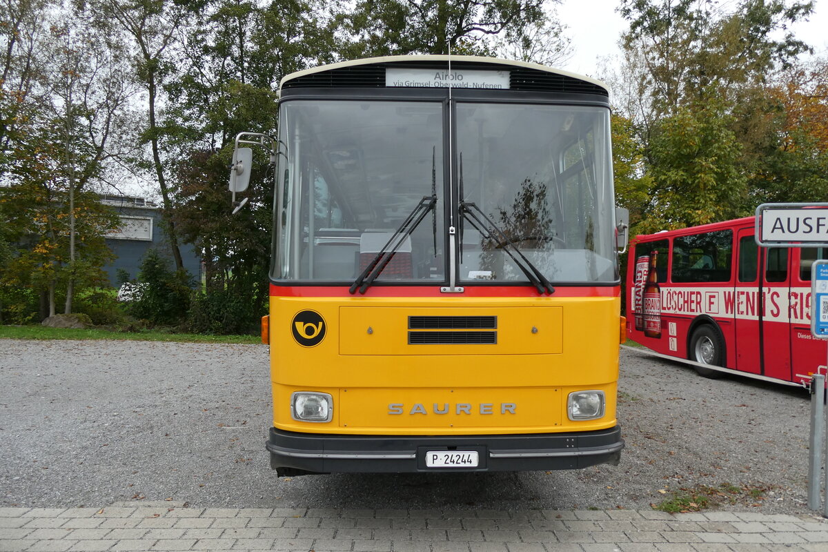 (281'443) - Schmid, Th�rishaus -  P 24'244  - Saurer/T�scher (ex P 24'244) am 12. Oktober 2025 in Hitzkirch, Interkantonale Polizeischule