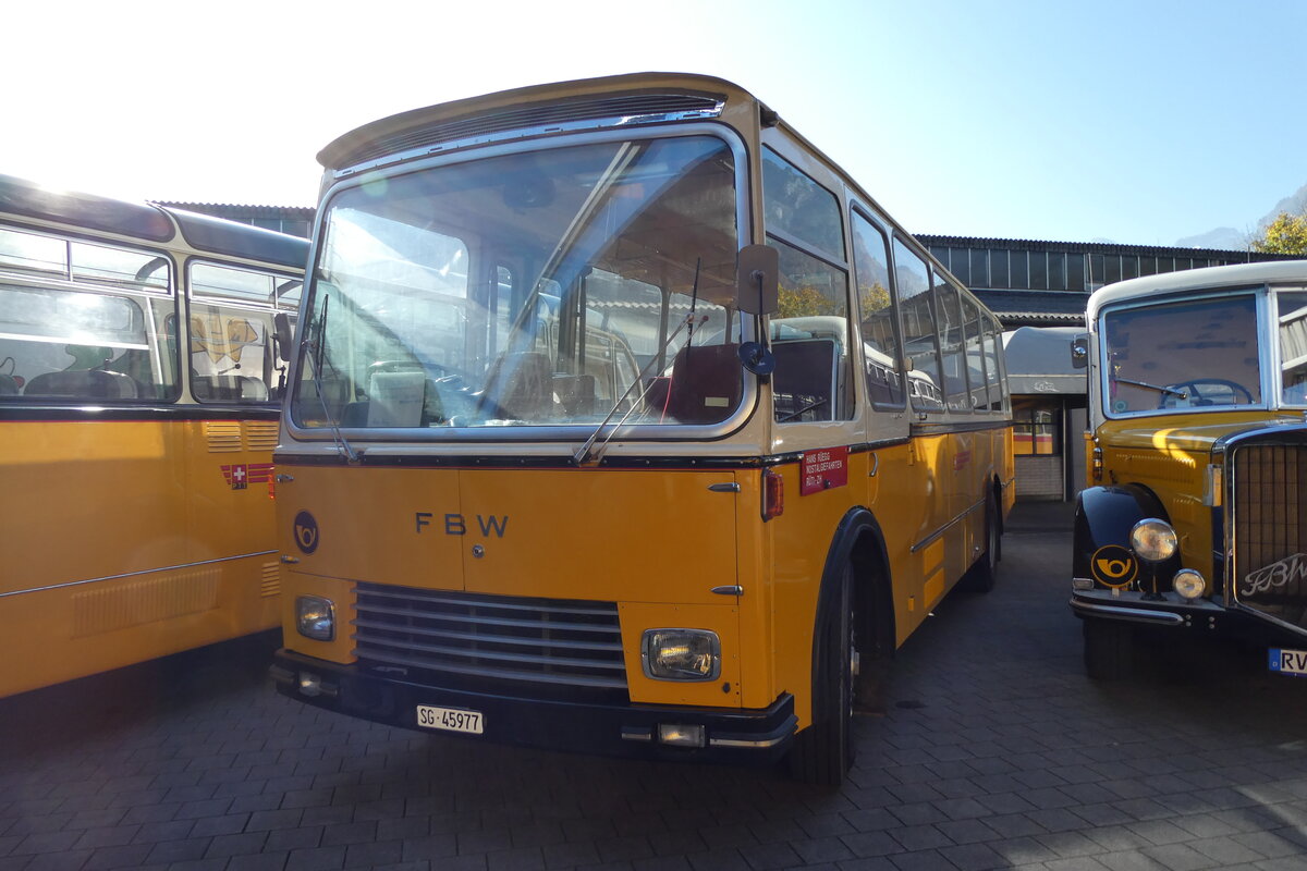 (281'629) - R�egg, R�ti - SG 45'977 - FBW/Gangloff (ex P 24'169) am 18. Oktober 2025 in N�fels, FBW-Museum