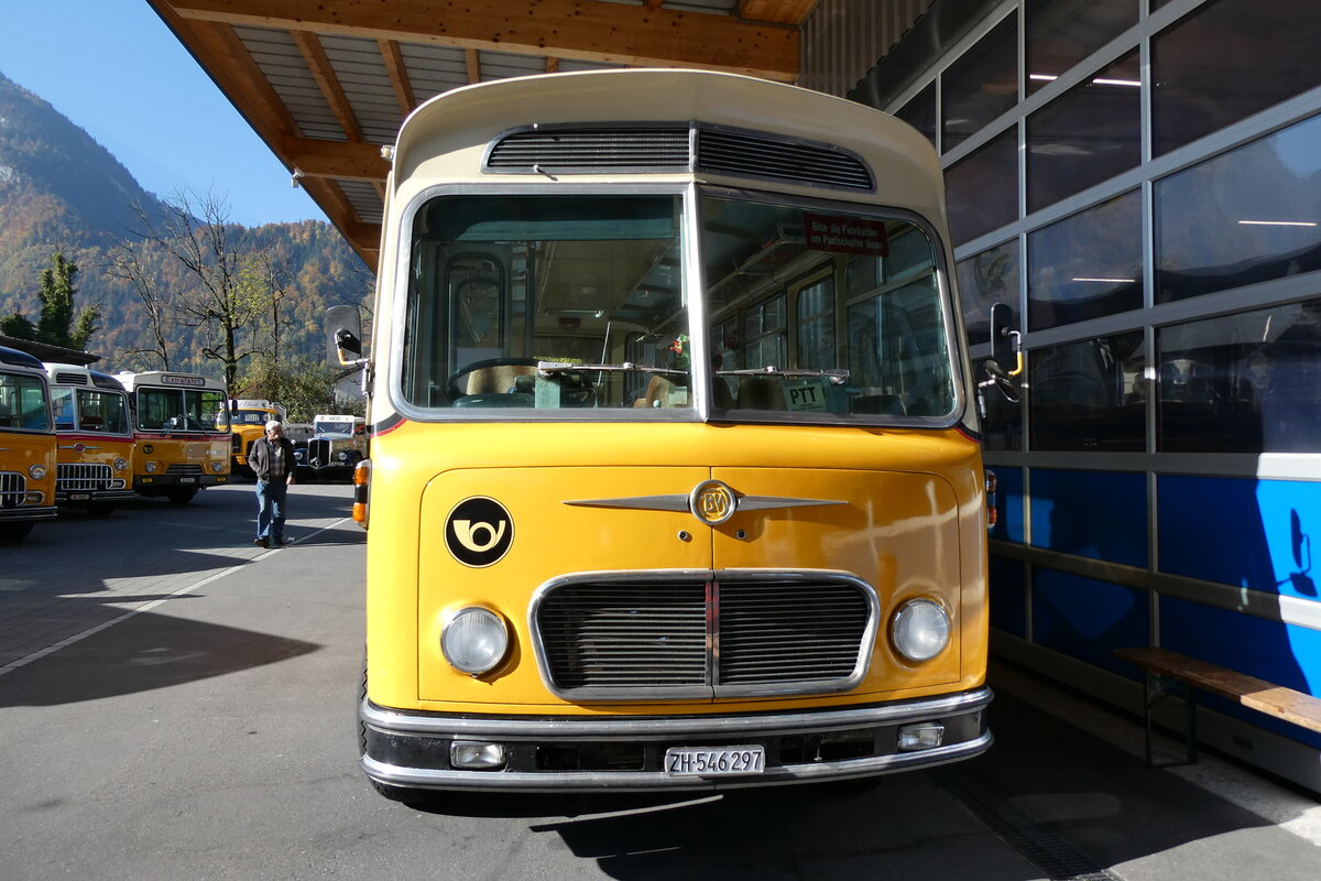 (281'643) - R�ber, Mettmenstetten - ZH 546'297 - FBW/Gangloff (ex P 23'202; ex P 21'002) am 18. Oktober 2025 in N�fels, FBW-Museum