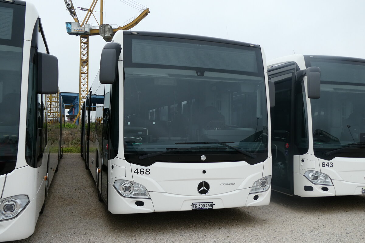 (281'962) - Intertouzrs, Domdidier - Nr. 468/FR 300'468 - Mercedes (ex Nr. 201) am 1. November 2025 in Domdidier, Garage