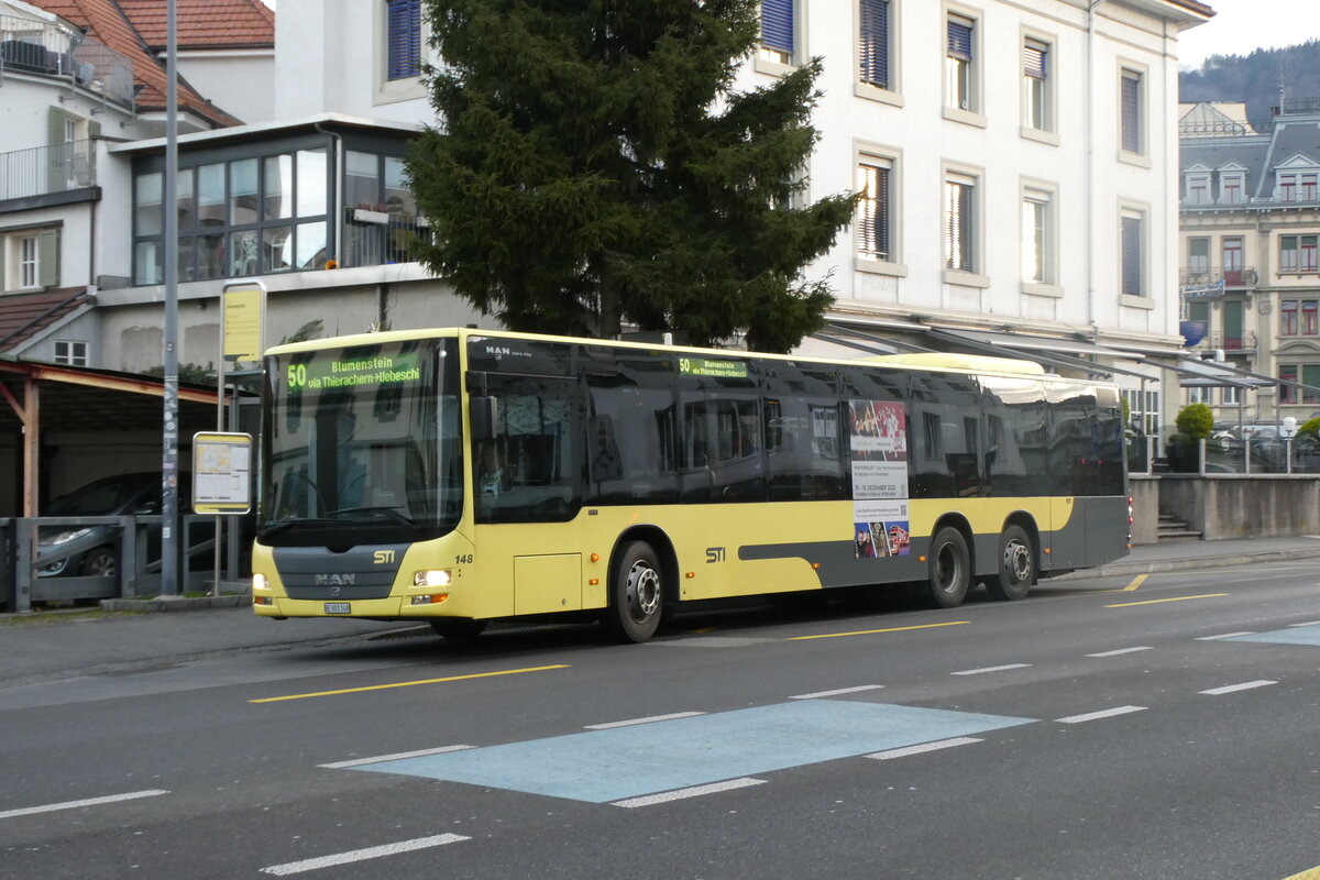 (282'699) - STI Thun - Nr. 148/BE 801'148 - MAN am 3. Dezember 2025 in Thun, Guisanplatz