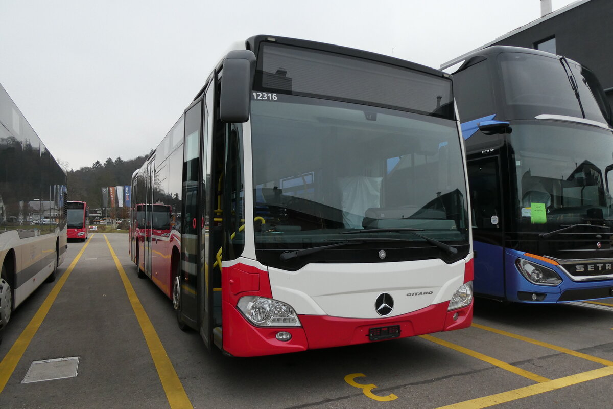 (283'089) - CarPostal Ouest - PID 12'316 - Mercedes (ex Breuss, A-Rankweil; ex Wiener Linien, A-Wien Nr. 8133) am 12. Dezember 2025 in Winterthur, Daimler Buses
