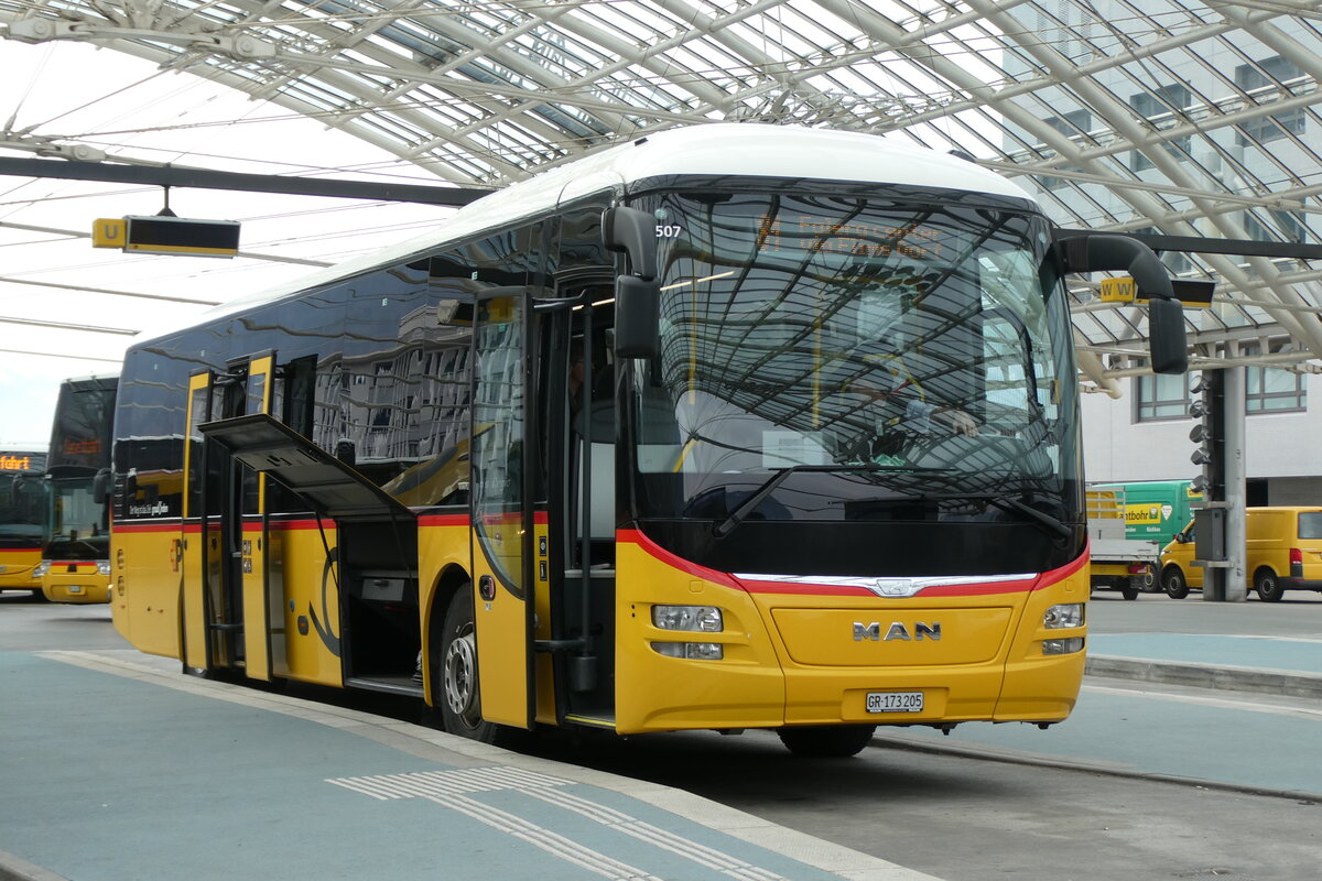 (284'674) - PostAuto Graub�nden - GR 173'205/PID 10'507 - MAN am 6. Februar 2026 in Chur, Postautostation