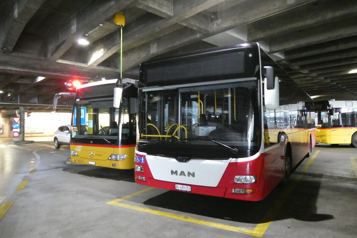 (284'678) - PostAuto Bern - BE 489'253/PID 12'334 - MAN (ex BE 535'079; ex Dr. Richard, A-Wien Nr. 1420) am 7. Februar 2026 in Bern, Postautostation