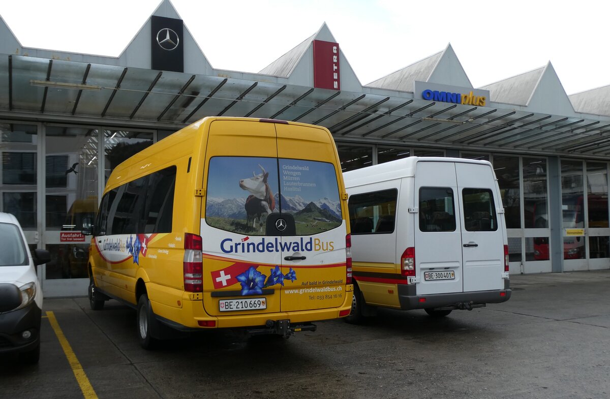 (284'830) - GrindelwaldBus, Grindelwald - Nr. 10/BE 210'669 - Mercedes (ex Loretan, Inden) am 12. Februar 2026 in Thun, Garage STI
