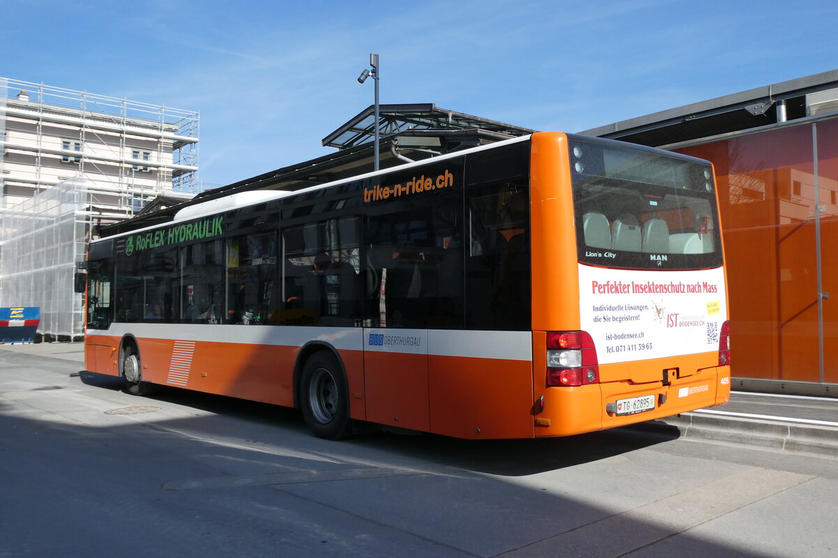 (285'092) - BOTG Amriswil - Nr. 405/TG 62'895 - MAN (ex Nr. 5) am 26. Februar 2026 beim Bahnhof Romanshorn