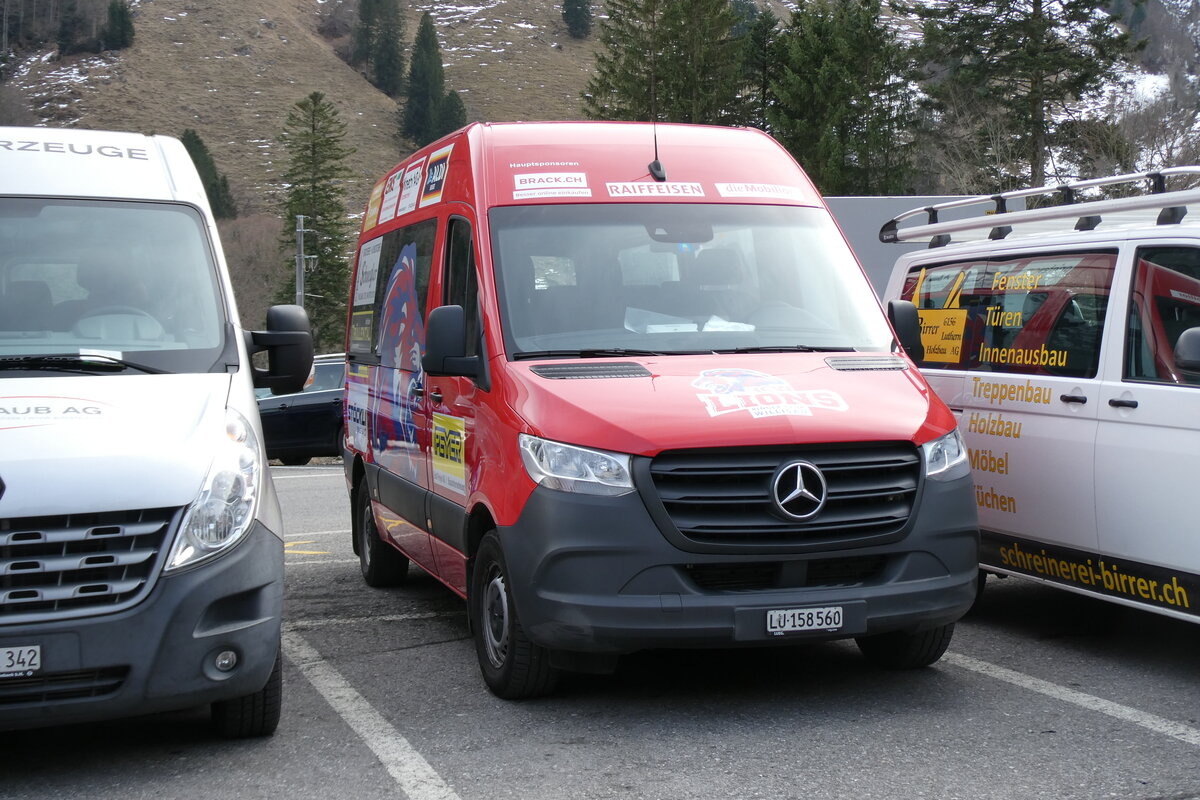 (285'128) - Ringerclub Willisau, Willisau - LU 158'560 - Mercedes am 28. Februar 2026 auf der St�ckalp