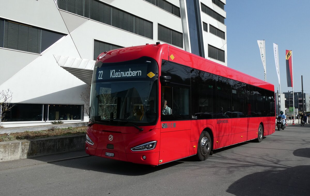 (285'308) - Bernmobil, Bern - Nr. 104/BE 137'104 - eIrizar am 7. M�rz 2026 beim Bahnhof Bern Br�nnen Westside