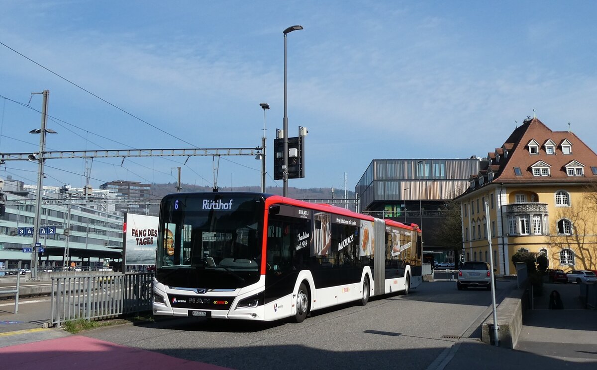 (285'500) - Inderm�hle, Rekingen - AG 544'376 - MAN am 19. M�rz 2026 beim Bahnhof Baden