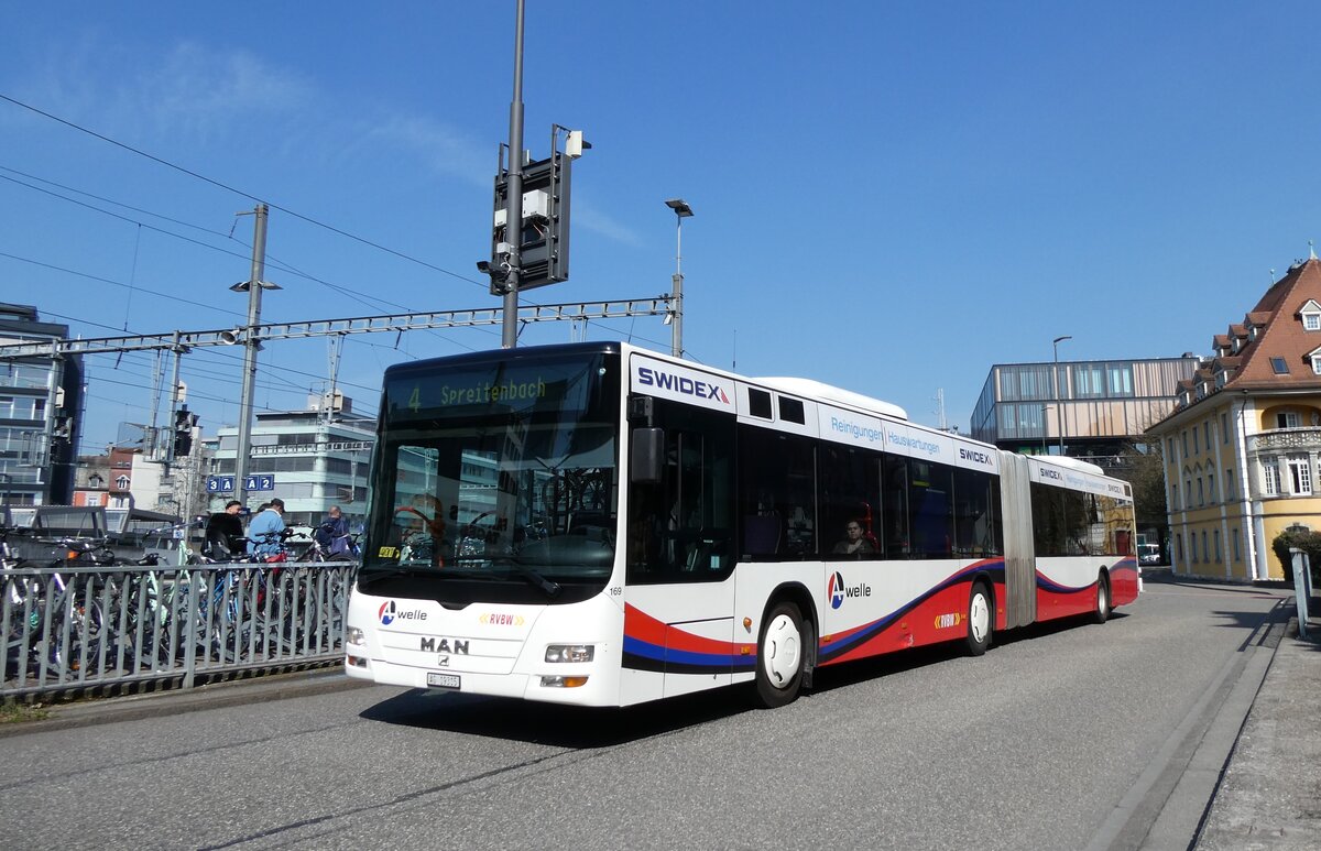 (285'553) - RVBW Wettingen - Nr. 169/AG 19'315 - MAN am 19. M�rz 2026 beim Bahnhof Baden