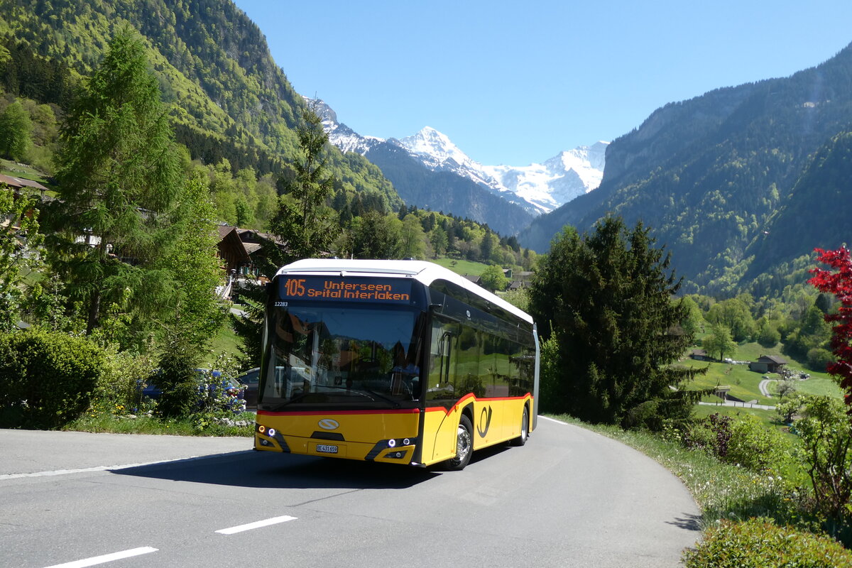 (286'346) - PostAuto Bern - BE 431'659/PID 12'283 - eSolaris am 24. April 2026 in Gsteigwiler, Dorf