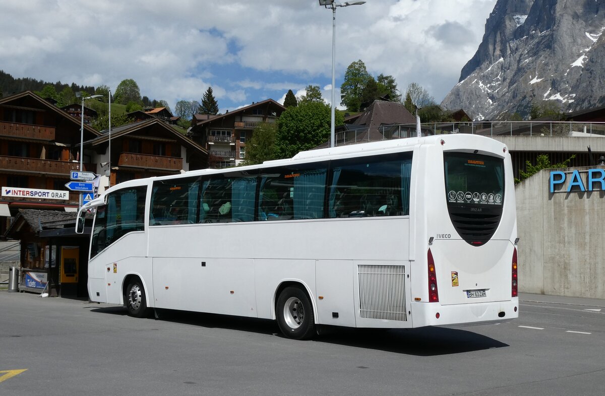 (286'840) - Aus Rum�nien: ``` BH 63 ZAR - Irisbus/Irizar am 8. Mai 2026 beim Bahnhof Grindelwald