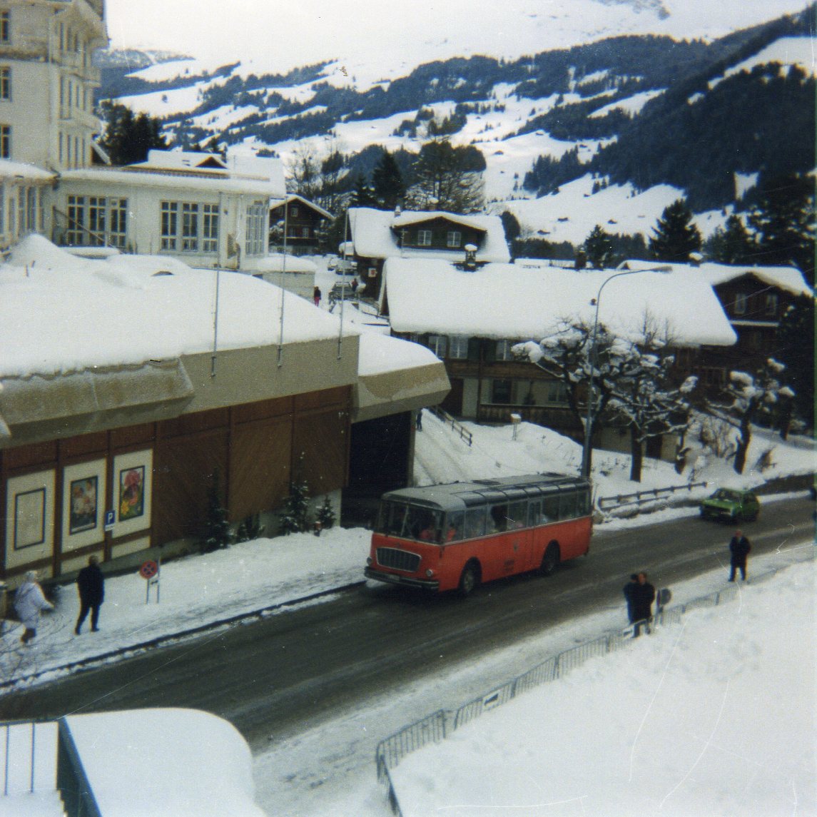 (9-09) - Aus dem Archiv: AFA Adelboden - Nr. 14/BE 43'089 - FBW/Gangloff im M�rz 1988 in Adelboden, Landstrasse