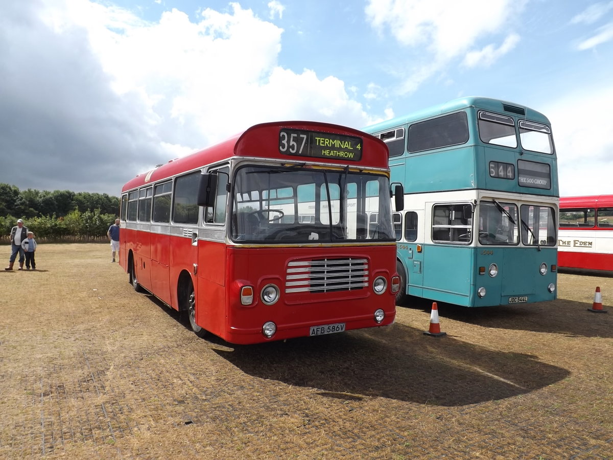 AFB 586V
1980 Bristol LH6L
ECW B43F
Bristol Omnibus Company 455.

One of the last Bristol LHs produced, this new to Bristol Omnibus was eventually converted into a mobile home.  Bought by its' current owner, who has returned it to a bus.  A much travelled bus, the owner now has the bus on holiday in Brighton, a round trip of 640 miles/1020kms!

Picture taken in Shildon, County Durham, England on 28th July 2013 at a vintage bus show at Locomotion Railway Museum.