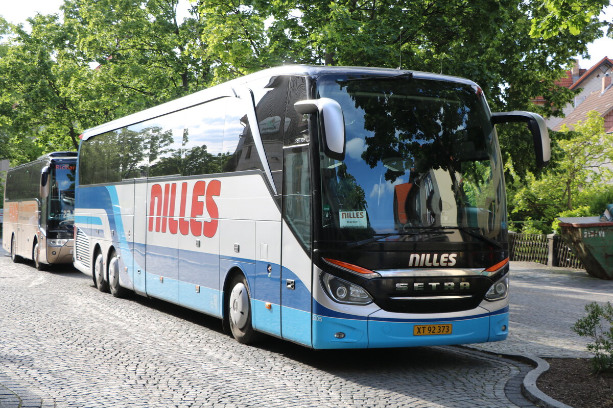 Aus D�nemark: Nilles, Dybvad - XT 92'373 - Setra am 21. Mai 2025 in Wernigerode (Aufnahme: Martin Beyer)