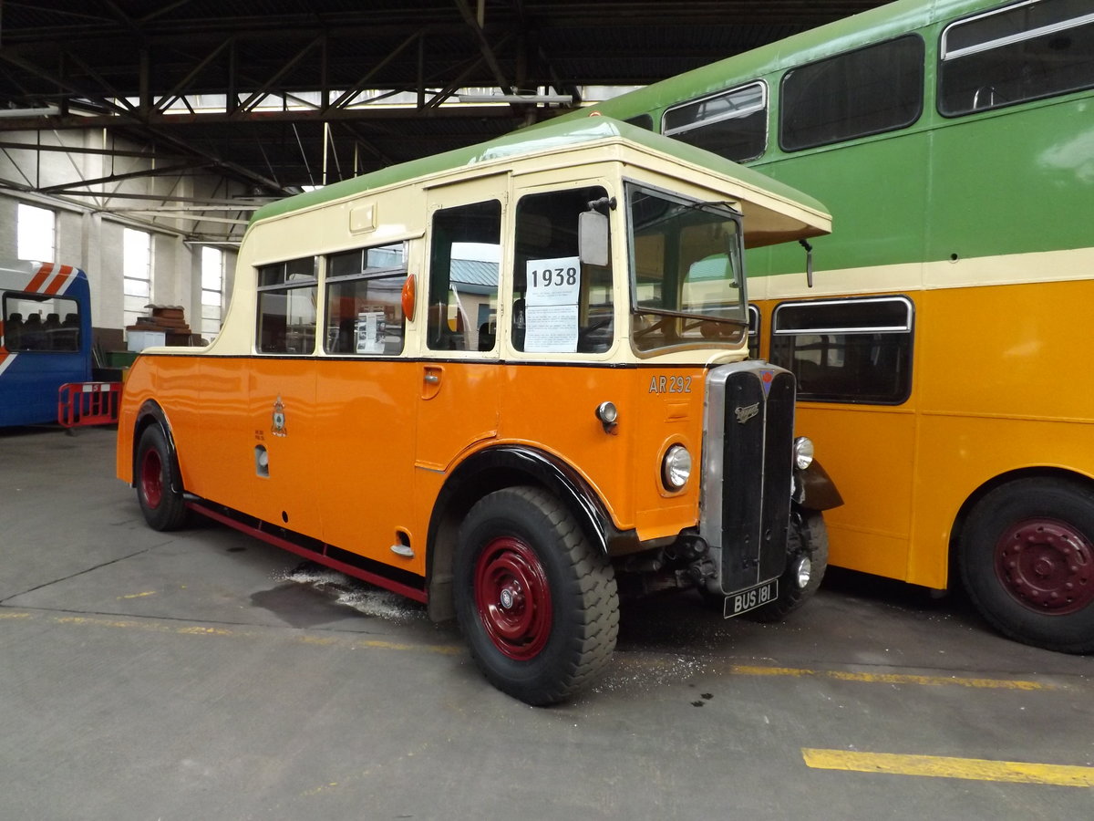 BUS 181
1938 AEC Regent O661
Cowieson H30/26R (Rebodied in 1950 with Scottish Commercial bodywork to Crossley design)
New to Glasgow Corporation 615

Converted to recovery vehicle in 1961.

Photograph taken at Bridgeton Bus Garage, Glasgow, Scotland, home of the Glasgow Vintage Vehicle Trust on Sunday 11th October 2015.
