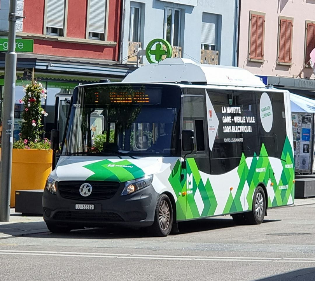 Carpostal Ouest - JU 63619 - PID 11829 - K-Bus le 23 juin 2022 � Del�mont, gare