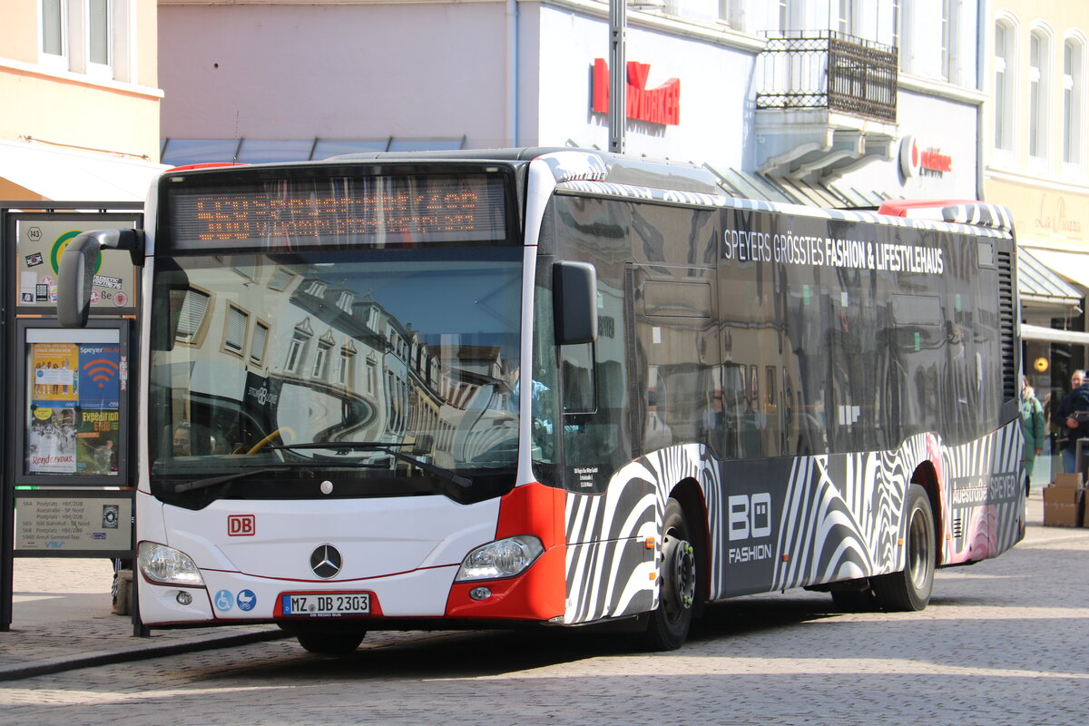 DB Regio Bus Mitte, Mainz - MZ-DB 2303 - Mercedes Benz Citaro C2 am 21. M�rz 2022 in Speyer (Aufnahme: Martin Beyer)