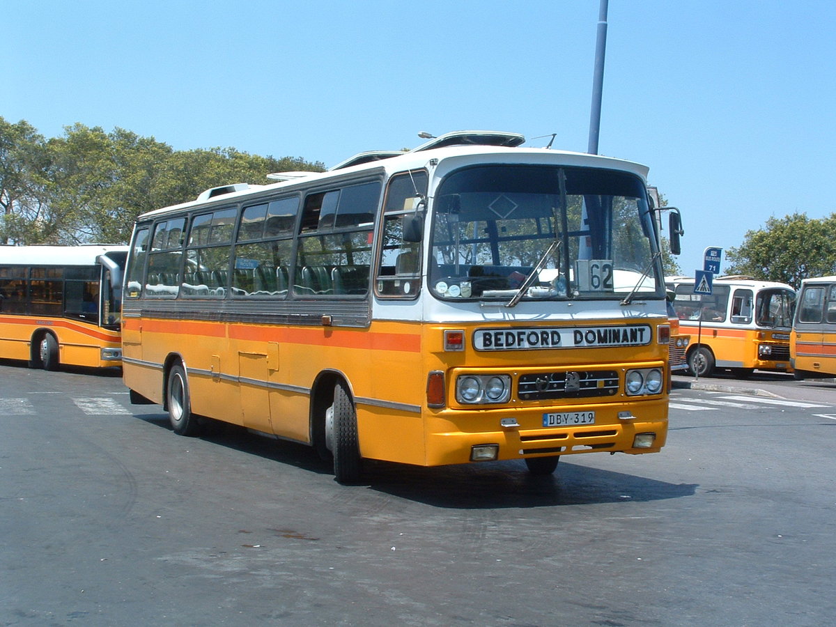 DBY 319
1973 Bedford yrq
Duple Dominant DP43F
New to Williams, Lower Tumble, South Wales, registered VBX 518L.
Former Maltese registrations - Y-1020; Y-0319

Valletta, Malta 6th May 2009.
