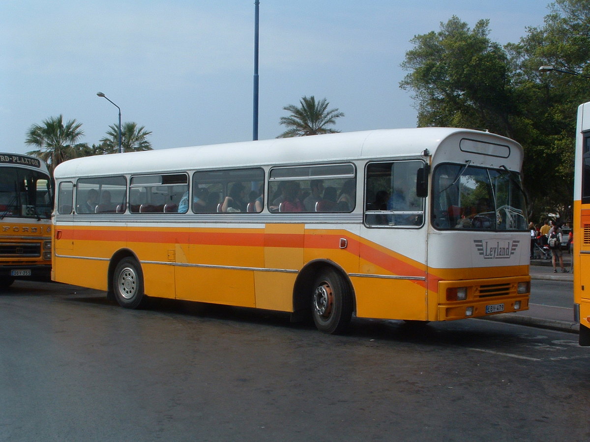 EBY 479
1968 Leyland Leopard
Marshall B45F
New as NHE 10F to Yorkshire Traction #510.

Previous reg in Malta - A-2236; Y-1180; Y-0479

Photographed 3rd May 2009 in City Gate Terminus, Valletta, Malta.