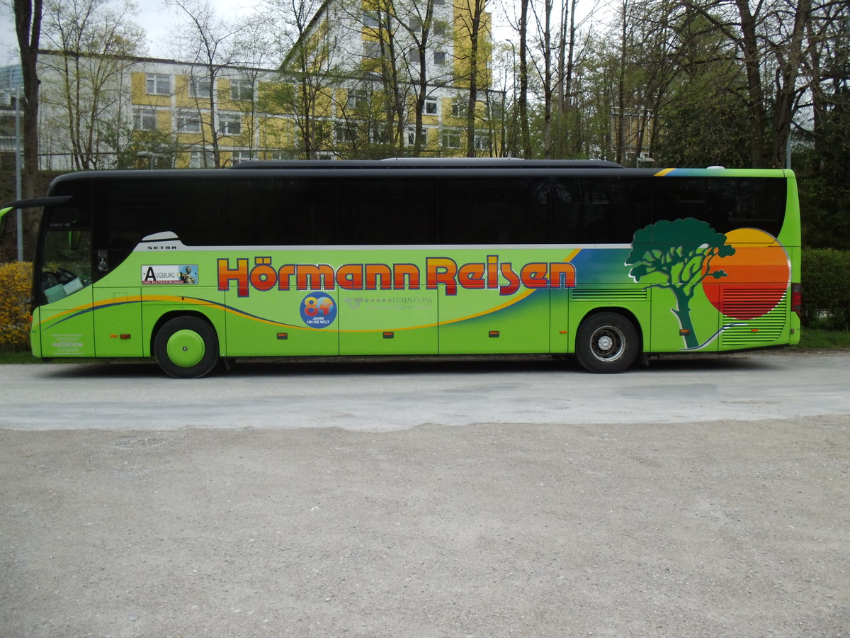 H�rmann, Augsburg - Setra S 416 GT-HD am 16. April 2016 in Bad T�lz (Aufnahme: Martin Beyer)